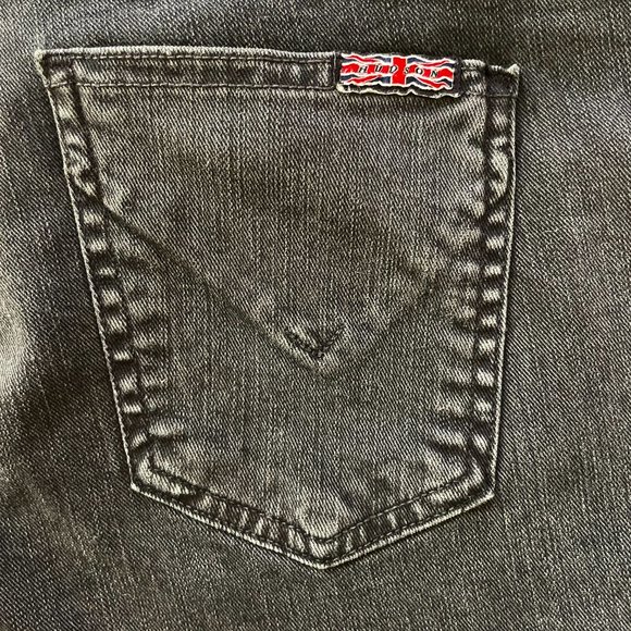 Hudson Black Low Rise Straight Ankle Jeans - Picture 9 of 10